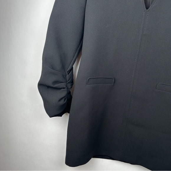 NWT Zara Black V-Neck Mini Long Sleeve Dress | US Size Large - Picture 6 of 14